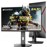 24.5 Inch 300Hz Gaming Monitor QHD 2560 1440 Compu