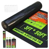 CFTEL 3x50FT Weed Barrier Landscape Fabric Heavy D