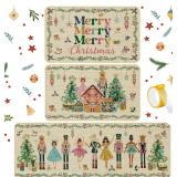 3 Pcs Christmas Nutcracker Kitchen Mat Washable Ki