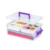 IRIS USA 9.4 Qt 2 Layer Stack and Carry Storage Co