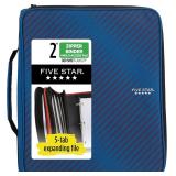 Five Star Zipper Binder, 2 Inch 3-Ring Binder, 6-P