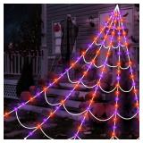 Halloween Spider Web Lights Decoration 12 Ft Light