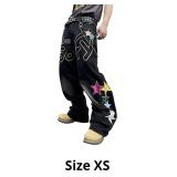 Men's Hip-hop Embroidered Baggy Jeans Loose Fit De