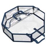 36 in. Blue PVC Wreath Storage Container-2-Pack