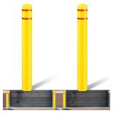Pangda 2 Pcs Flat Top Bollard Covers Yellow and Re