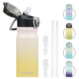 Konokyo Insulated Water Bottle with Straw and Carr