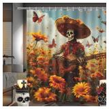 MEHOFOND Day of The Dead Shower Curtain Mexican Th