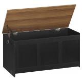 HOOBRO Storage Bench, 39.3' Retro Wooden Storage C