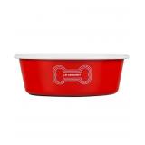 Le Creuset 6 Cup Enamel on Steel Pet Bowl with Ski