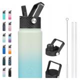 BJPKPK Insulated Water Bottles with Straw Lid, 18o