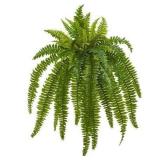 Set of 2 Artificial Boston Fern Plants - Nearly Na