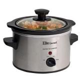 Elite Gourmet Stainless Steel 1.5-Qt. Mini Slow Co