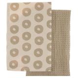 Mud Pie Taupe Waffle Towel Set; 26' x 16 1/2'