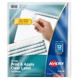 Avery Index Maker Clear Label 8-12 x 11 Inches Div