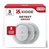 Kidde Smoke Detector, 10-Year Battery Powered, LED