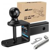 Nilight 3 in 1 ATV UTV Multi Hitch Mount with 2 in