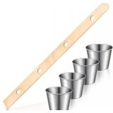 1 Set 5 ft Shot Board with 4 Stainless Steel Shot