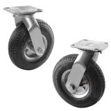 2-Swivel RRQ 8' Pneumatic Caster Wheel with Zinc T