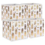 DII Non Woven Polyester Storage Bin, Metallic Pine