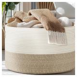 Extra Large Blanket Basket with Lid, Toy Baskets S