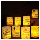 Happy Birthday Table Centerpiece Decorations, 8 Se