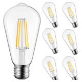 Brightown 6 Pack LED Edison Light Bulbs, 6W, Equiv