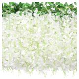 60 Branches Wisteria Hanging Flowers, 4Pcs Wisteri