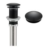 Kraus Matte Black Bathroom Decorative Sink Drain