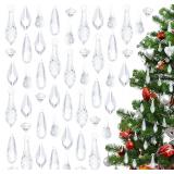 Barydat 30 Pcs Acrylic Christmas Tree Ornaments Cr