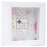 Lawrence Frames 785255 Shadow Box Frame, 5x5, Whit