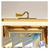 24 Inch Picture Light for Wall - Brass Battery Ope