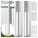 Hicarer 2 Sets 5' x 5' x 48' Vinyl Fence Concrete