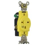 Leviton Single Receptacle Outlet, Weather-Resistan