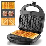 OSTBA Sandwich Maker 3-in-1 Waffle Iron, 750 W Pan