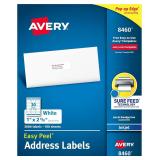 White Easy Peel Address Labels with Sure Feed