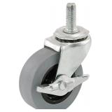 3259 2-1/2' Threaded Stem TPR Caster with Brake, 9