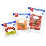 60 Pcs Reusable Vacuum Sealer Bags for Food, 3 Siz