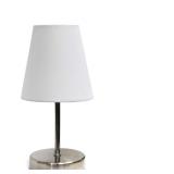 10.63-inch Sand Nickel/White Table Lamp