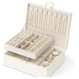 Vlando 2 Layer Jewelry Box Large Jewelry Organizer