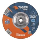 Weiler 58055 7' x 1/8' Tiger Zirc Type 27 Cut and