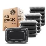 Freshware Meal Prep Containers 50 Pack 1 Compartme