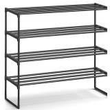 SONGMICS Shoe Rack, 4-Tier Shoe Organizer, Sturdy