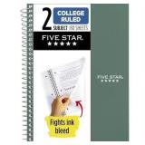 Five Star Spiral Notebook, 2 Subject, College Rule