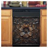 Vintage Wooden Floral Dishwasher Magnet Cover,Flow