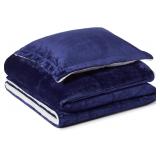 Amazon Basics Reversible Sherpa Comforter Set with