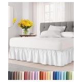Wrap Around Dust Ruffle Bed Skirt - White - for Ki