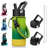 BJPKPK Water Bottle with Straw Lid, 18oz Insulated