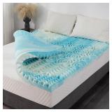2 Inch 5-Zone Queen Memory Foam Mattress Topper, C