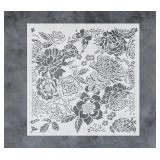 GSS Designs Peonies Wall Stencil 12x12Inch Floral