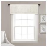 Lush Decor Wave Texture Valance | Pleated Ruffle F